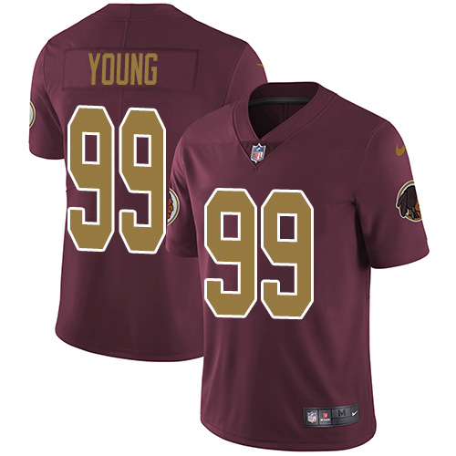 Nike Redskins #99 Chase Young Burgundy Red Alternate Youth Stitched NFL Vapor Untouchable Limited Jersey